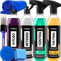 Kit Shampoo Para Carro V Floc Cera Tok Final Limpador Bactericida Sintra Fast Revitalizador Intense Vonixx