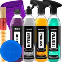 Kit Shampoo Para Carro VFloc Cera Tok Final Limpador Sintra Fast Revitalizador Intense Vonixx Leve Pano