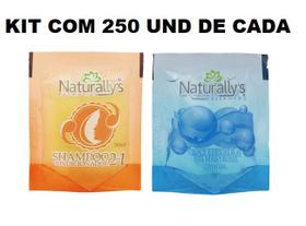 Kit Shampoo Para Hotel Banho Espuma Sache 30 Naturallys- 250 cada