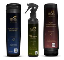 Kit Shampoo Pelos Claros + Banho A Seco Fast Shower + Cond