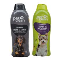 Kit Shampoo Pelos Escuros + Shampoo Bomba Vitamina Pet Clean