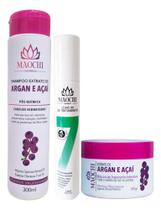 Kit Shampoo Pós Quimica Controle de Oleosidade Argan e Açaí e Creme de Tratamento Intensivo Hidratação e Reparação e Leavein 7in1 Protetor Térmico Kit Shampoo Pós Quimica Controle de Oleosidade Argan e Açaí e Creme de Tratamento Intensivo Hidratação e Reparação e Leavein 7in1 Protetor Térmico