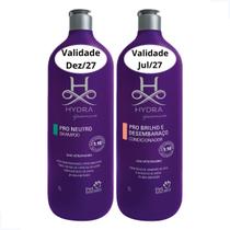 Kit Shampoo Pro Neutro e Condicionador Pro Brilho e Desembaraço 1 Litro Pet Society