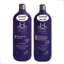 Kit Shampoo Pro Neutro e Condicionador Pro Brilho E Desembaraço 1L Pet Socitey Cães Gatos