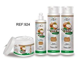 Kit Shampoo Profissional Mais Coco Belkit cronograma capilar 4 itens Kit Shampoo Profissional Mais Coco Belkit cronograma capilar 4 itens