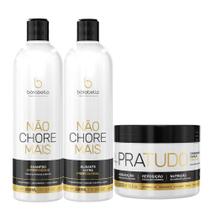 Kit Shampoo Progressiva Não Chore 350ml e Máscara Pratudo 300g
