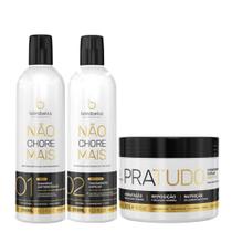 Kit Shampoo Progressiva Não Chore 350ml Máscara Pratudo 300g