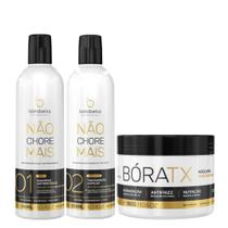 Kit Shampoo + Progressiva Não Chore Mais 350ml + Botox BoraTX 300g