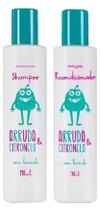 Kit Shampoo Recondicionador Arruda e Citronela Contra Piolhos e Lêndeas Com Lavanda Infantil Abelha Rainha 200ml
