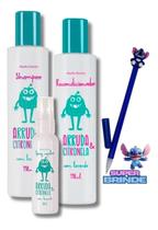 Kit Shampoo + Recondicionador + Spray Capilar Contra Piolhos + Caneta Stitch