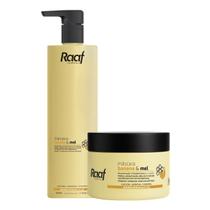 Kit Shampoo Reconstrutor 1L + Máscara Capilar 300g Banana e Mel Raaf Cosmetics