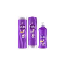 Kit Shampoo Seda 325Ml + Cond + Pentear Liso Perfeito