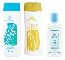 Kit - Shampoo Sem Sal + Last + Óleo Para Cabelos - Nawts Life Kit - Shampoo Sem Sal + Last + Óleo Para Cabelos - Nawts Life