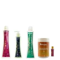 Kit Shampoo Silicone+Impacto+Sos1K+Protetor+Reparador Midori