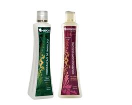 Kit shampoo silicone profissional tratamento cabelos c quimicas p condicionador