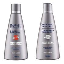 KIT Shampoo Silver + Condicionador Silver Gray Mahogany 300ml KIT Shampoo Silver + Condicionador Silver Gray Mahogany 300ml