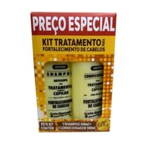 Kit shampoo tratam.p/fortalec.de cabelos gota dourada 300 ml