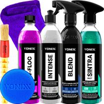 Kit Shampoo V-floc Cera Para Carro Preto Blend Black Limpador de Interior Sintra Fast Revitalizador de Plasticos Intense Vonixx