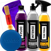 Kit Shampoo V-Floc Cera Tok Final Intense Pano Aplicador Pincel Vonixx