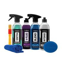Kit shampoo vfloc cera blend sintra fast intense vonixx limpeza automotiva completa alto brilho e proteção