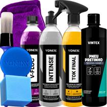Kit shampoo vfloc cera tok final revitalizador intense vonixx pneu pretinho vintex Kit shampoo vfloc cera tok final revitalizador intense vonixx pneu pretinho vintex