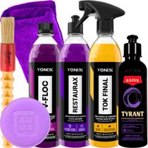 Kit Shampoo VFloc Cera Tok Final Tyrant Pneu Pretinho Restaurax Vonixx Kit Shampoo VFloc Cera Tok Final Tyrant Pneu Pretinho Restaurax Vonixx
