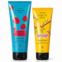 Kit Shampoo Vinagre de Framboesa + Condicionador Mel Vegano Cuide-se Bem Feira Kit Shampoo Vinagre de Framboesa + Condicionador Mel Vegano Cuide-se Bem Feira