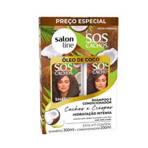Kit Shampoo300ml + Condicionador 200ml SOS Cachos Óleo de Coco - Salon Line Kit Shampoo300ml + Condicionador 200ml SOS Cachos Óleo de Coco - Salon Line