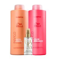 Kit Shampoos Brilliance, Enrich 1L e Oil Reflections - Wella Kit Shampoos Brilliance, Enrich 1L e Oil Reflections - Wella
