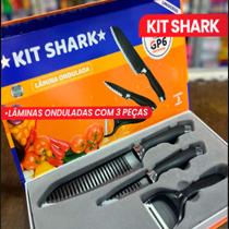 Kit Shark Com 3 Peças Lâminas Onduladas Aço Inoxidável Gp6