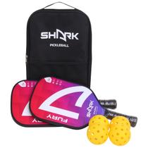 Kit Shark Pickleball - 2 Raquetes, 4 Bolas e 1 Capa de Transporte Kit Shark Pickleball - 2 Raquetes, 4 Bolas e 1 Capa de Transporte