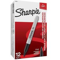 Kit Sharpie 12 Canetas Marcador Permanente Ponta Fina