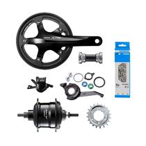 Kit Shimano Alfine 11 SG-S700, trocador SL-S700, 32 furos completo preto