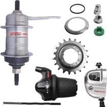 Kit Shimano Nexus Inter 3 SG-3C41 contra-pedal , trocador SL-3S42 - 36f - prata