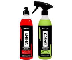 Kit Shiny Revitalizador de Pneu V-eco Fast Lavagem a Seco Kit Shiny Revitalizador de Pneu V-eco Fast Lavagem a Seco