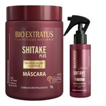Kit Shitake finalização nutritiva 1 Máscara 1kg 1 Spray Elixir 100ml