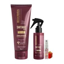 Kit Shitake Finalizador Noite/Dia 200ml 1 Spray Elixir 100ml + Presente Lourre 15ml