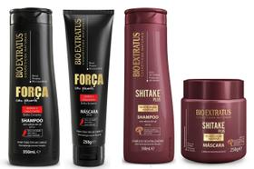 Kit Shitake + Força Pimenta Cronograma Capilar Bio Extratus