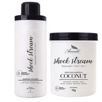 Kit Shock Stream Shampoo e Mascara Aramath 1L
