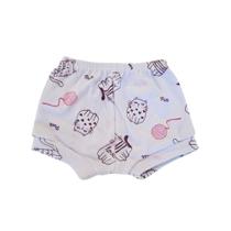 Kit Short Bebê Tapa Fralda 3 Peças 100% Algodão Feminino
