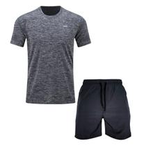Kit Short Bermuda Academia + Camisa Dagg Masculina Premium Esportiva