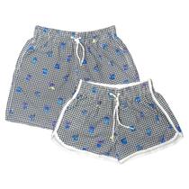 KIt Short Casal Elastano Verão Stitch Moda Praia Pijama Combinando