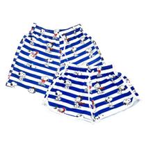 Kit Short Casal Snoopy Exclusivo de Luxo Combinando Original Moda Praia Verão