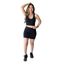 Kit Short Saia + Top Cropped Academia Em Suplex