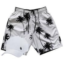 Kit Short Tactel Moda Praia Masculino e Boné Aba Curva Kit Short Tactel Moda Praia Masculino e Boné Aba Curva