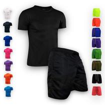 Kit Shorts Bermuda + Camiseta Academia Corrida MASCULINA ALGODÃO 304