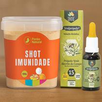 Kit Shot Imunidade Açafrão Gengibre Glutamina e Própolis