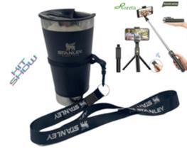 Kit Show - Copo Térmico c/ Tampa E Abridor, Tirante e Pau De Selfie Kit Show - Copo Térmico c/ Tampa E Abridor, Tirante e Pau De Selfie