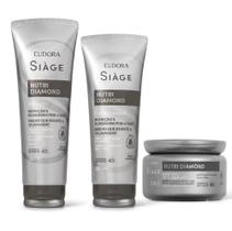 Kit Siàge Nutri Diamond Shampoo 250ml + Condicionador 200ml + Máscara Capilar 250g Eudora Kit Siàge Nutri Diamond Shampoo 250ml + Condicionador 200ml + Máscara Capilar 250g Eudora