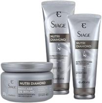 Kit Siàge Nutri Diamond Shampoo 250ml + Condicionador 200ml + Máscara Capilar 250g Eudora Kit Siàge Nutri Diamond Shampoo 250ml + Condicionador 200ml + Máscara Capilar 250g Eudora